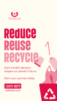 Reduce Reuse Recycle Waste Management Video Image Preview