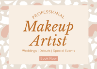 Professional Makeup Artist Postcard Design