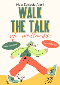 Walk Wellness Podcast Poster Design