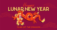 Lunar Year Chinese Dragon Facebook Ad Design