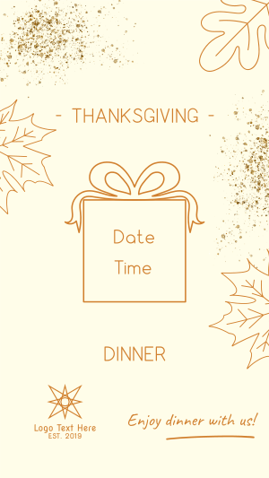 Thanksgiving Dinner Party Instagram story