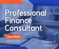 Professional Finance Consultant Facebook Post Design