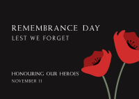 Remembrance Day Postcard Image Preview