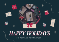 Holiday Gift Christmas Greeting Postcard Design