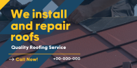 Quality Roof Service Twitter Post Design