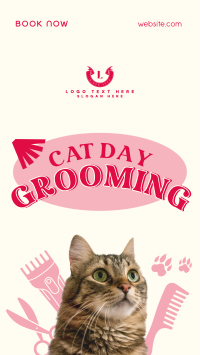 Cat Day Grooming TikTok Video Design