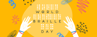 World Braille Day Facebook cover Image Preview