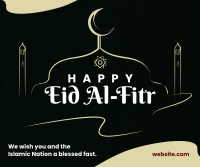 Eid Al-Fitr Strokes Facebook Post Design