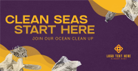 World Ocean Day Clean Up Drive Facebook Ad Design