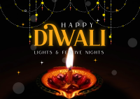 Diwali Festival Celebration Postcard Design