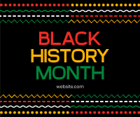 Black History Lines Facebook Post Design