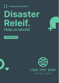 Disaster Relief Shapes Flyer Image Preview