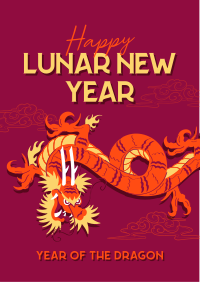 Lunar Year Chinese Dragon Flyer Image Preview