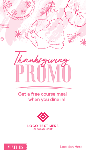 Hey it's Thanksgiving Promo Instagram story Image Preview