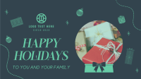 Holiday Gift Christmas Greeting Facebook event cover Image Preview