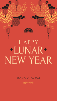 Beautiful Ornamental Lunar New Year Instagram story Image Preview