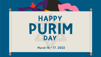 Happy Purim Facebook event cover Image Preview