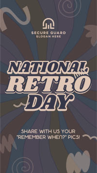 Swirly Retro Day Facebook Story Design