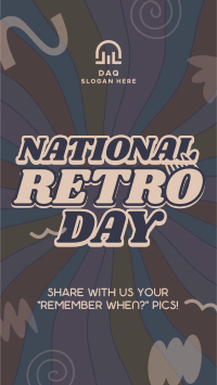 Swirly Retro Day Facebook story Image Preview