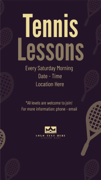 Tennis Lesson Facebook story Image Preview