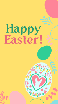 Eggs and Flowers Easter Greeting TikTok Video Design