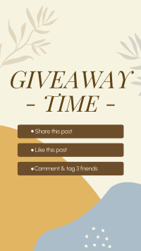 Organic Leaves Giveaway Mechanics TikTok Video Design