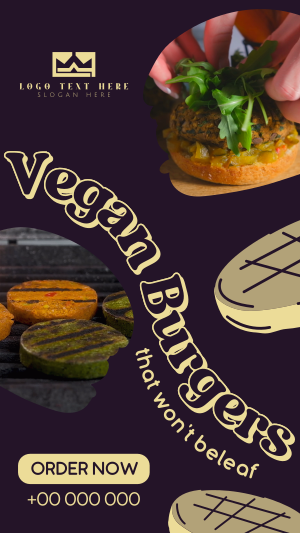 Vegan Burgers Instagram story Image Preview