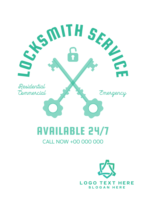 Vintage Locksmith Flyer Design Image Preview