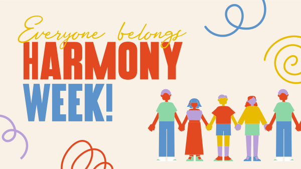 United Harmony Week Facebook Event Cover Design