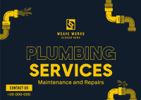 Plumbing Expert Services Postcard Image Preview