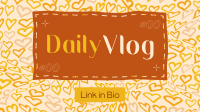 Hearts Daily Vlog Facebook Event Cover Design