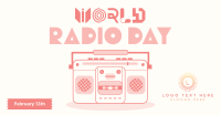 Radio Day Retro Facebook Ad Design