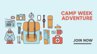 Camp Week Adventure Facebook Event Cover Design