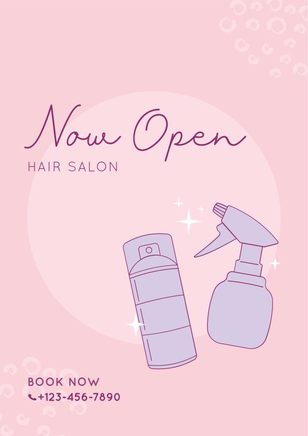 Hair Salon Opening Flyer Design Image Preview