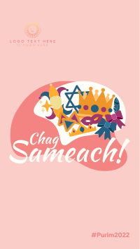 Chag Purim Sameach Facebook story Image Preview