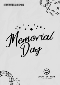 Memorial Day Doodle Flyer Image Preview