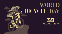 Lets Ride this World Bicycle Day Animation Image Preview