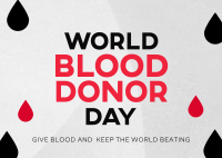 Minimalist Blood Donor Day Postcard Image Preview