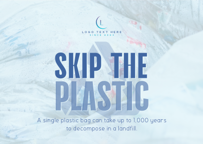 Sustainable Zero Waste Plastic Postcard Image Preview