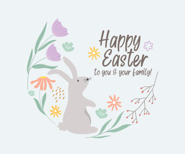 Easter Wreath Facebook Post Design Image Preview