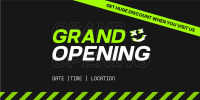 Grand Opening Modern Grunge Twitter post Image Preview