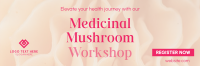 Minimal Medicinal Mushroom Workshop Twitter Header Design