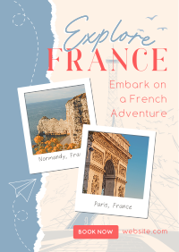 French Adventure Flyer Design