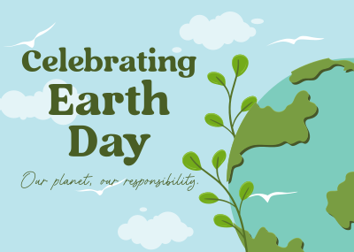 Modern Celebrate Earth Day Postcard Image Preview