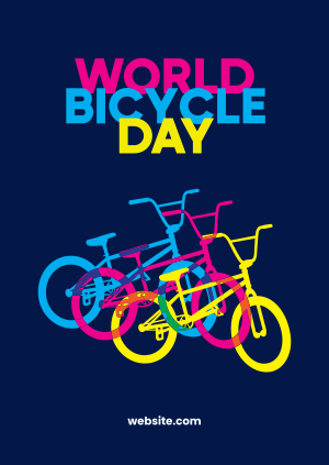 World Bicycle Day CMYK Poster Image Preview