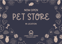 Pet Store Now Open Postcard Design