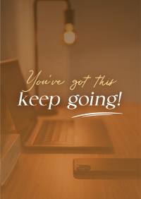 Keep Going Motivational Quote Poster Image Preview