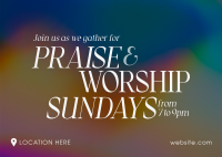 Sunday Worship Postcard Image Preview