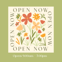 Open Flower Shop Instagram post Image Preview