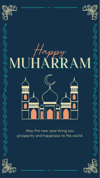 Decorative Islamic New Year YouTube Short Design